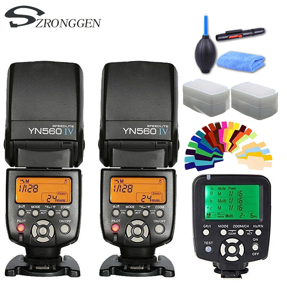 Беспроводной контроллер вспышки Yongnuo YN560 TX YN560TX + 2 шт. YN560IV IV вспышка для камеры Nikon