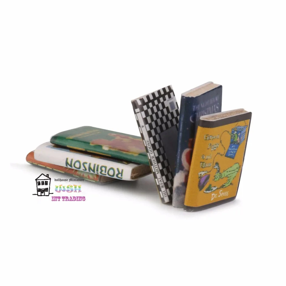 1:12 миниатюрный кукольный домик красочные деревянные книги 6 шт 0 39