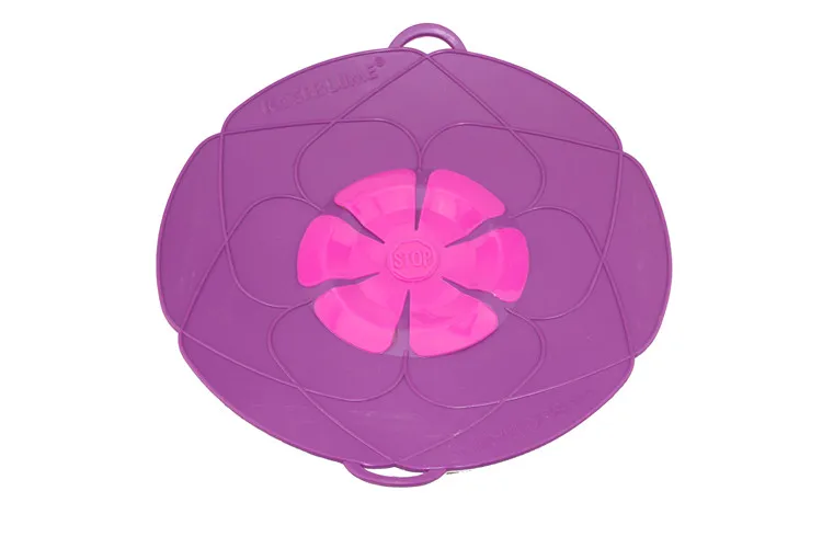 Cooking 3D Flower Silicone Lid Spill Stopper Anti-overflow splash Silicone Cover For Pot Pan Eco-Friendly Kitchen Tools 10"