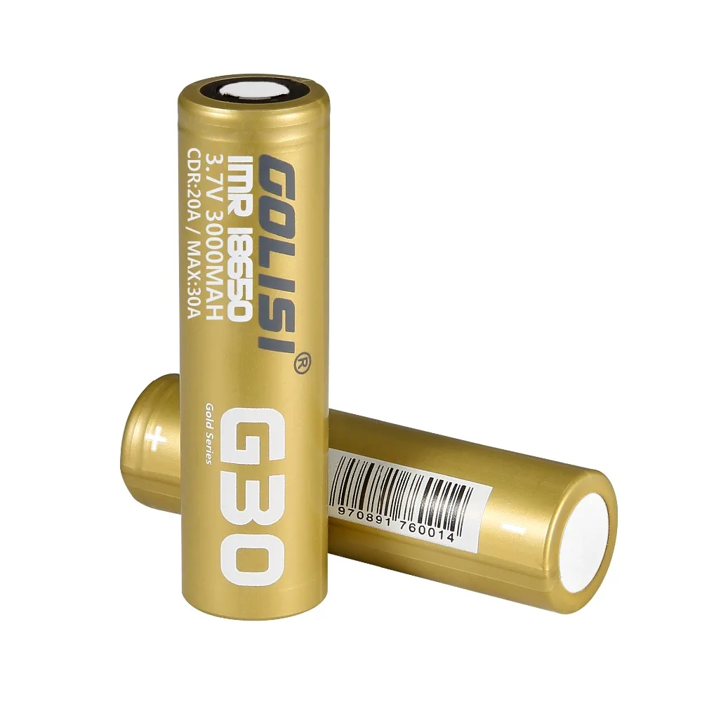 2 шт. GOLISI G30 IMR 18650 3000 мА/ч 3 7 в Макс 30 А CDC с высокой мощностью аккумуляторная батарея