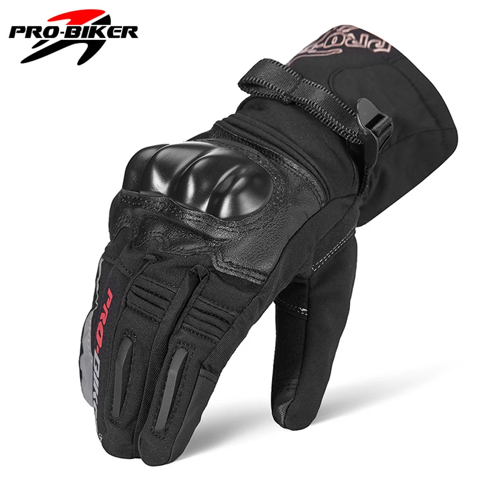 PRO-BIKER мотоциклетные перчатки зимние ветрозащитные теплые мотоциклетные гоночные защитные перчатки мужские женские лыжные водонепроницаемые перчатки