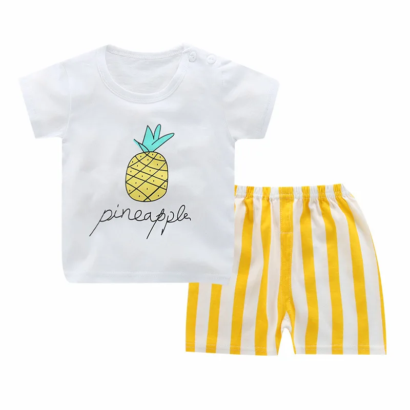 Summer children clothing sets cartoon toddler girls top+pant 2Pcs/sets kids casual boys clothes sport suits outfit |