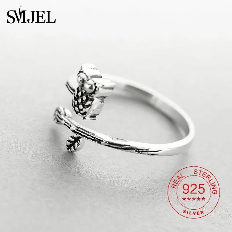 Женское кольцо SMJEL из серебра 100% пробы с изображением милой Ночной Совы|Кольца| |