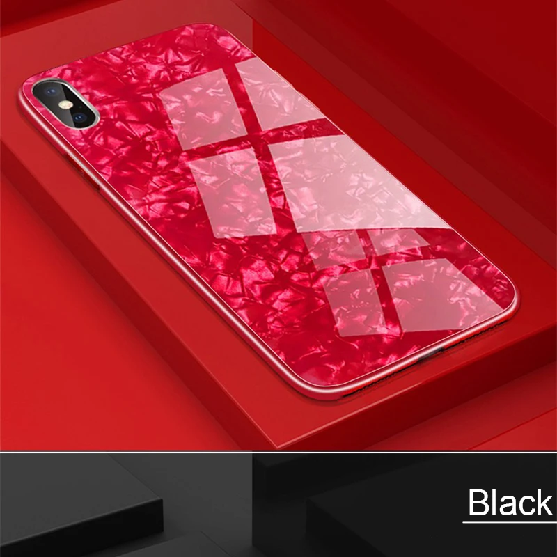 Роскошный стеклянный чехол для телефона, чехол-бампер для iPhone X, 6 s, 7, 8 Plus, закаленное стекло+ ТПУ чехол для iPhone 6, 6s, 7, 10, Xs, max чехол