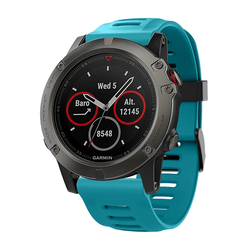 Черный 26 мм Новая замена из силикагеля мягкий ремешок для Garmin Fenix 3/3HR Смарт часы