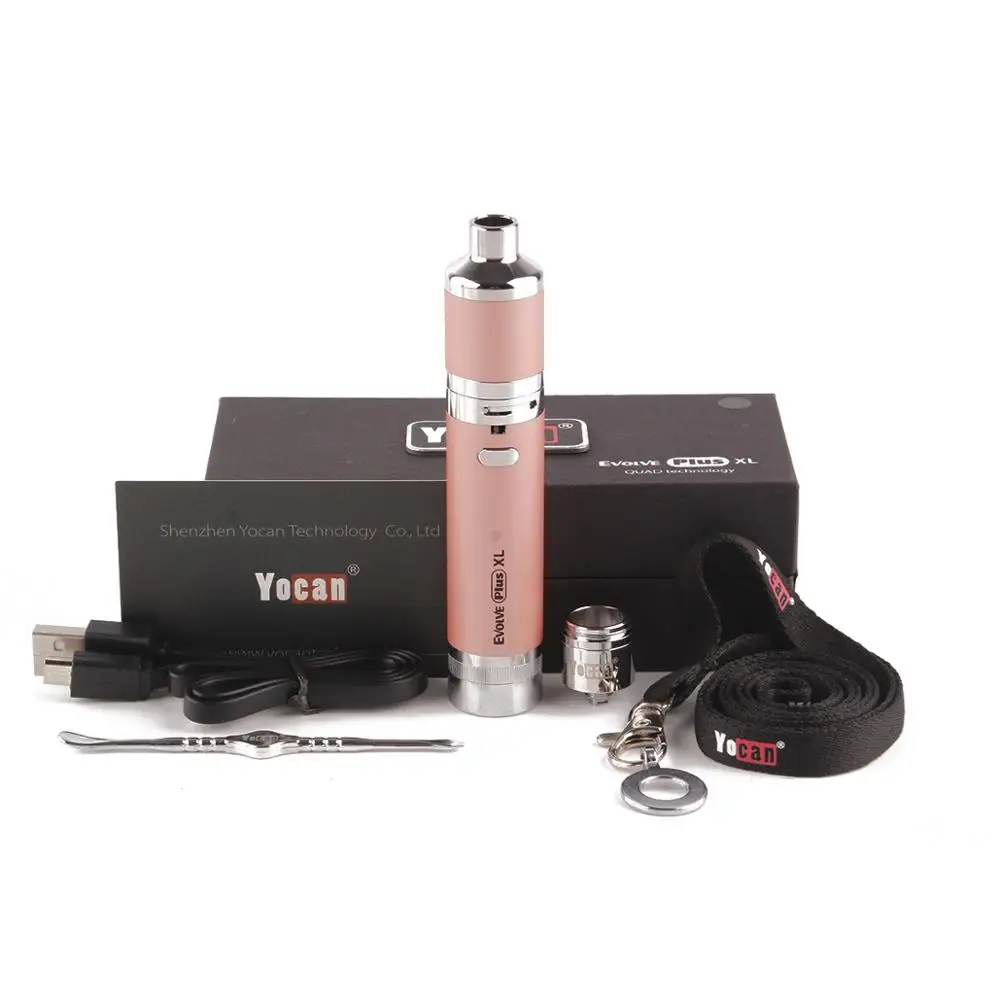 

Yocan Evolve Plus XL Wax Dab Kit Built-in 1400mAh Battery Adjust Airflow XL Coil Atomizer Vape Dry Herb Concentrate Vaporizer