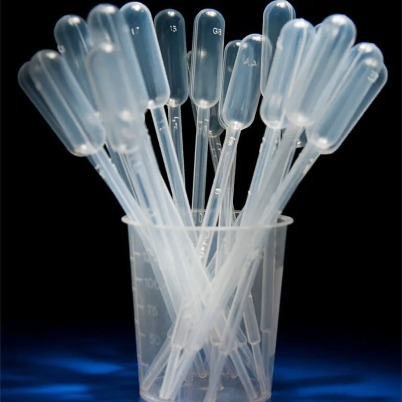 100 Pcs 3 ML And 200 0.2 Plastic Pipettes Dropper for Essential Oils | Канцтовары для офиса и дома
