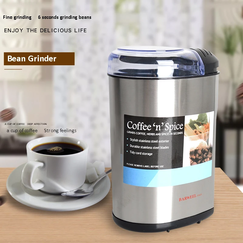 

Coffee bean grinder Stainless steel commercial grinder Household electric Italian small crusher grinding machine 220-240v 200w