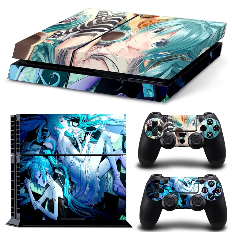 MIKU ПВХ Виниловая наклейка для Sony PS4 консоль и контроллер Playstation 4