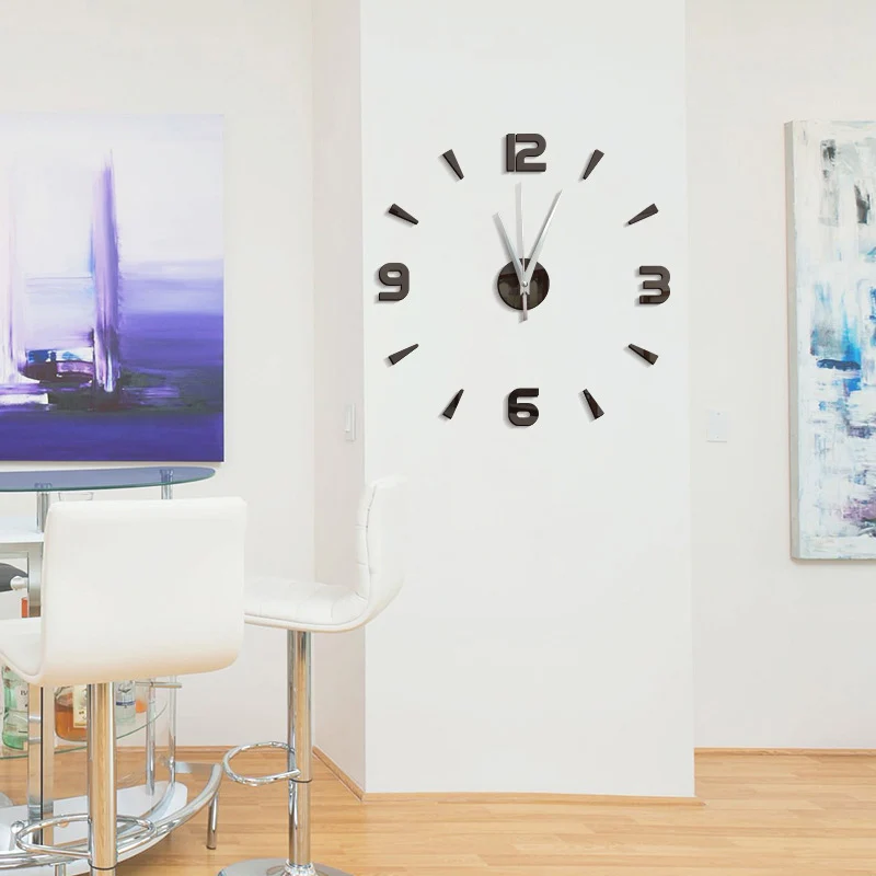 Акриловые настенные наклейки DIY декоративные часы экологически чистые