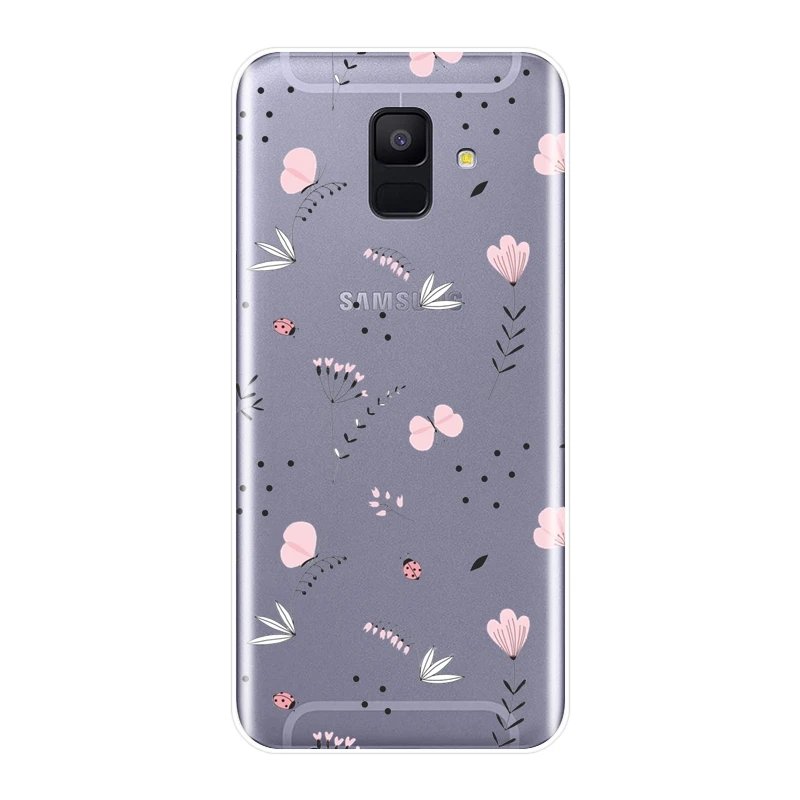 Задняя крышка из ТПУ для Samsung Galaxy A6 A7 A8 2018 A3 A5 2016 2017 силиконовый мягкий чехол
