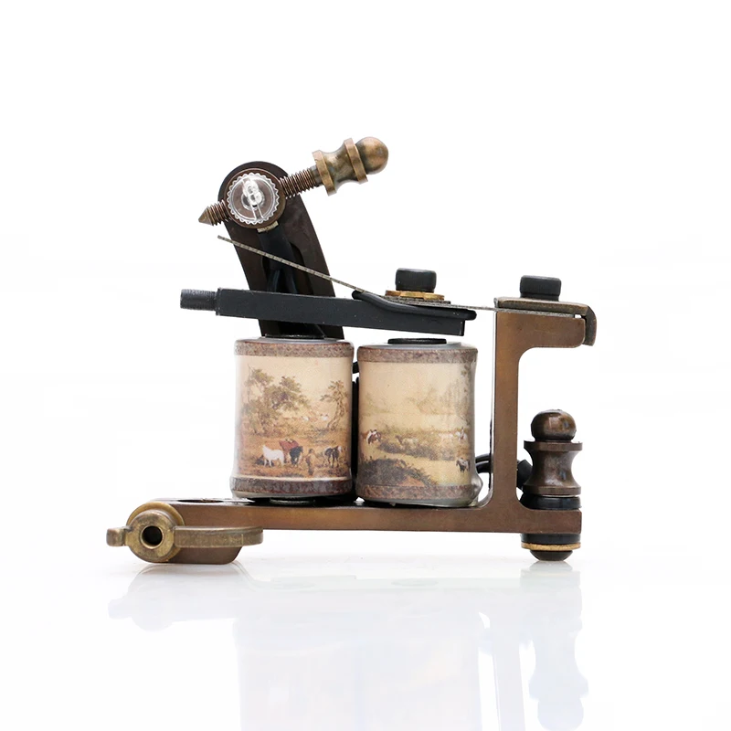 New Type Pure Copper Professional Shader Tattoo Machine for Masters High Performance with Perfect Carving TM452 | Красота и здоровье