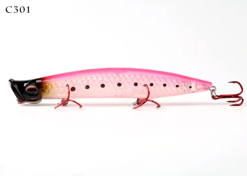 C301 123mm 18dot5g Kingdom Fishing Приманка Topwater приманка поппер 123 мм 18,5 г, 110 мм 12,8 г, 90 мм 7,5 г жесткая приманка искусственная приманка плавающая приманка модель 3508 - Цвет: C301 123mm 18dot5g