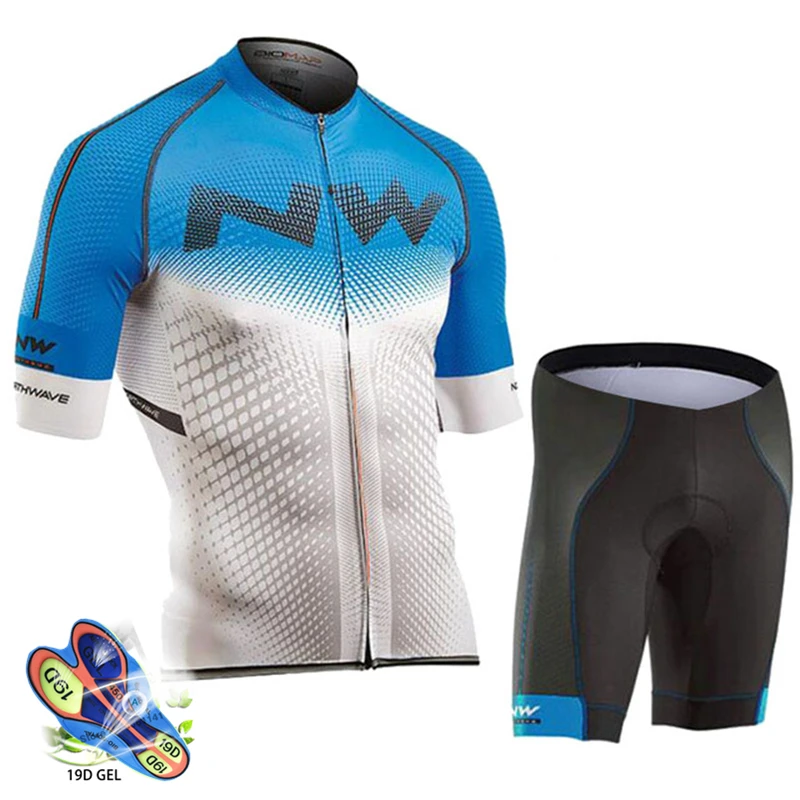 Normal cycling set Northwave NW Мужская одежда для велоспорта с коротким рукавом, трикотажные комплекты, летний триатлонный обтягивающий костюм, Быстросохнущий дышащий анти-УФ - Цвет: Normal cycling set