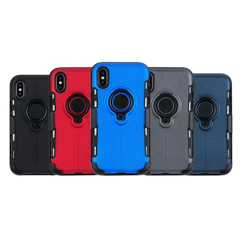 3 в 1 полный защитный чехол для iPhone XMAX X XS вращение автомобиля палец кольцо Крышка XR