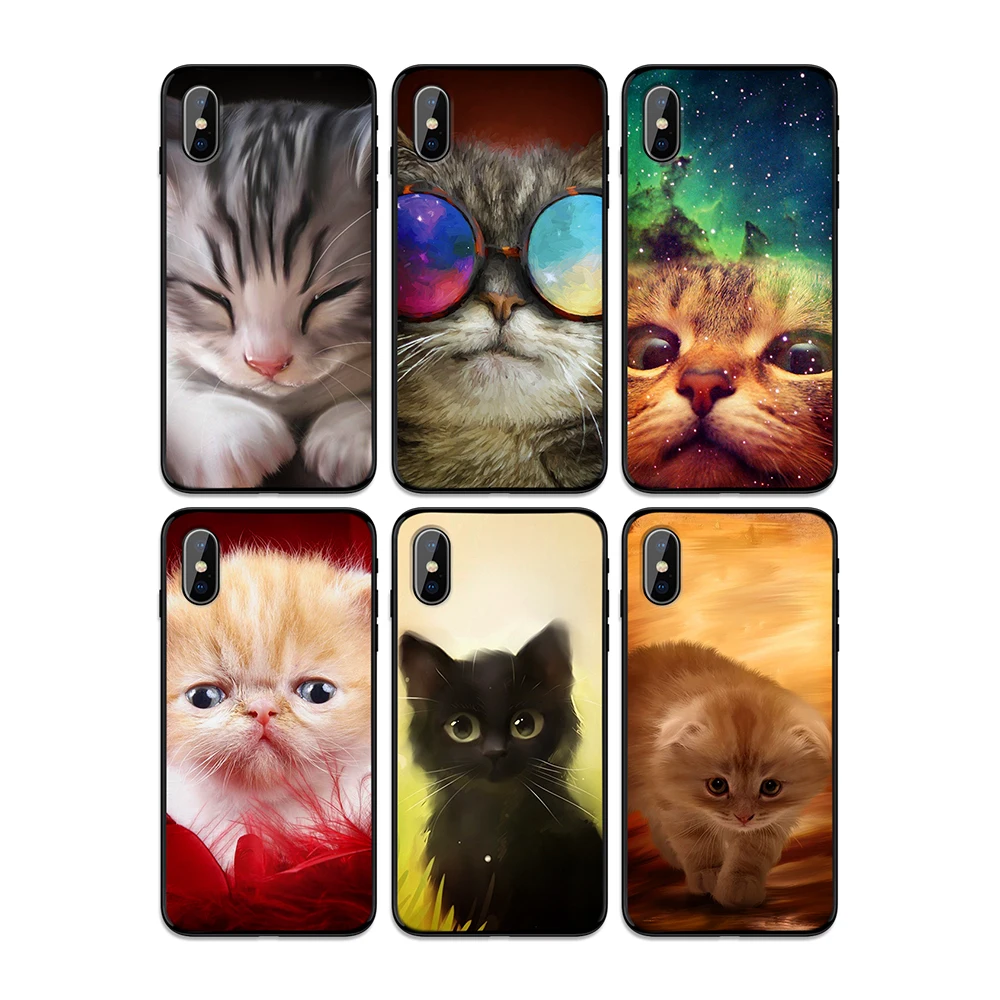 Cute dream cat goldfish Soft TPU Case Cover for Apple iPhone 6 6S 7 8 Plus 5 5S SE X XS MAX XR Silicone Cases | Мобильные телефоны