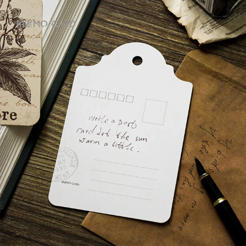 30 шт./лот Ретро этикетки буквы поздравительная открытка День рождения Письмо