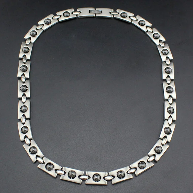 Necklace Hapiship, новинка, для мужчин/женщин, энергия, нержавеющая сталь, магнитный шар, терапия, ожерелье/браслет, ювелирные изделия для дам и нежных мужчин, TG23-9 - Окраска металла: Necklace