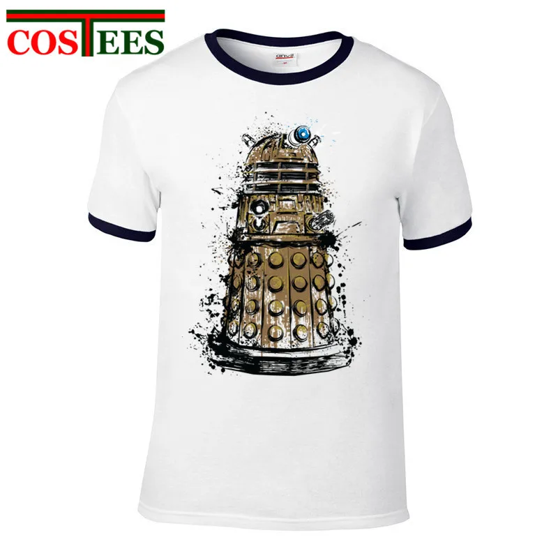 Летняя мода Забавный Доктор Кто мужские футболки короткий рукав Daleks Exterminate Доктор Кто футболки мужские футболки Прямая - Цвет: 24