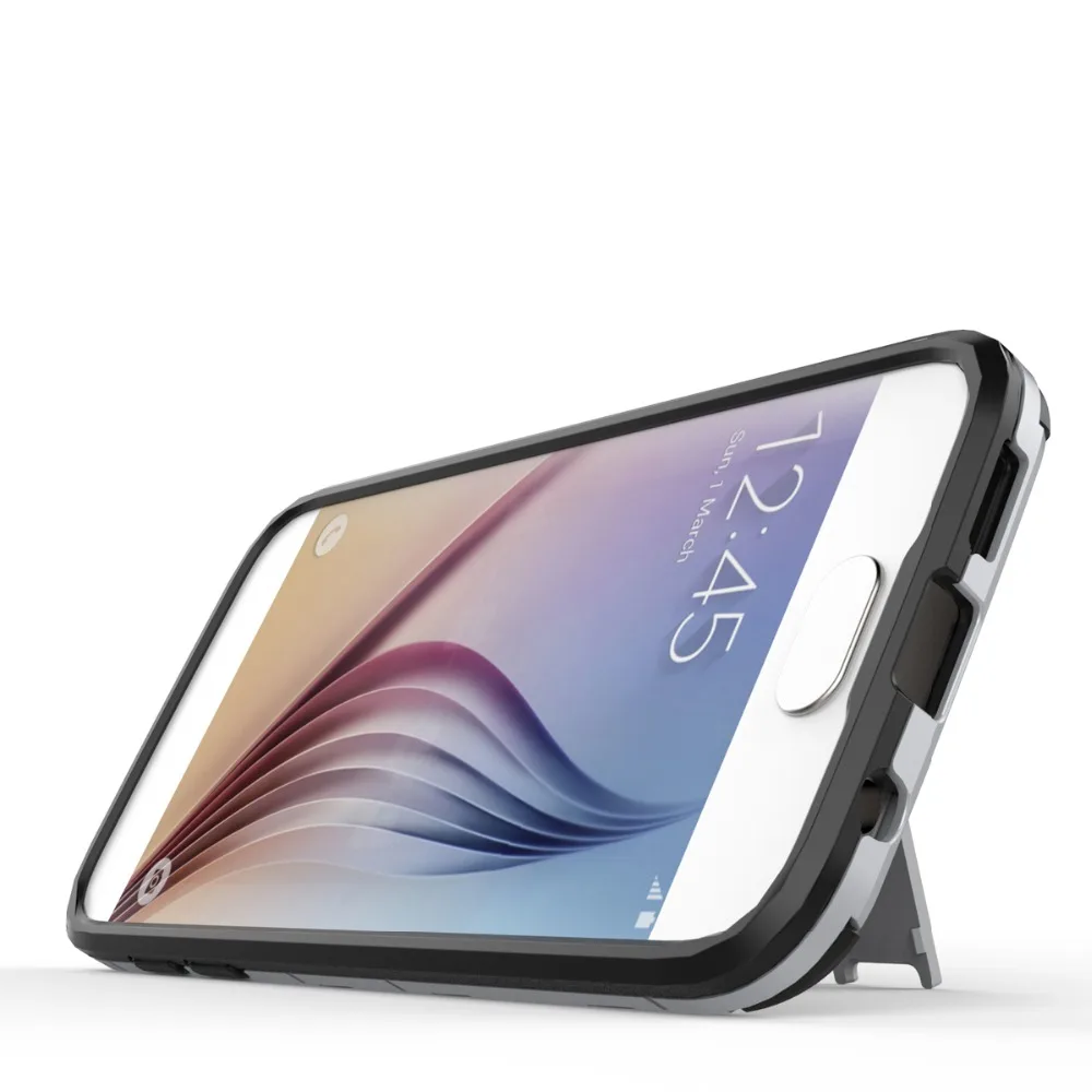 Heavy Duty Защита Чехол для samsung galaxy S6 S7 S6edge плюс S5 антидетонационных Kickstand Броня