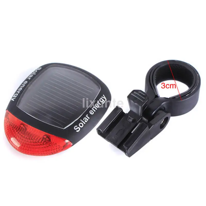 2 светодиодный красный велосипед солнечной энергии светильник подседельный