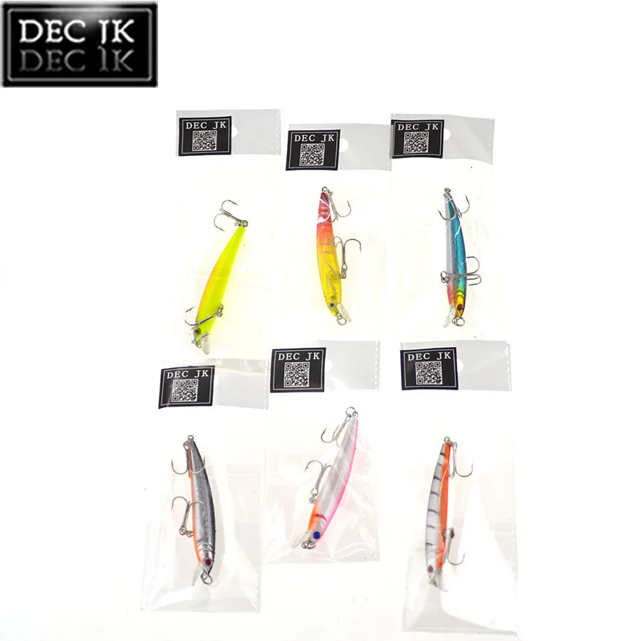 6 шт. пластиковая жесткая морская рыболовная приманка поддельная Jerkbait щука