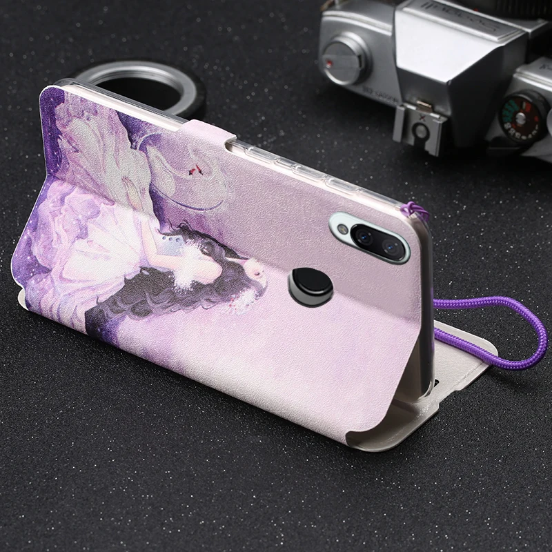 Для Xiao mi Red mi Note 8 7 6 5 Pro милый раскрашенный флип-кошелек с подставкой кожаный чехол красный mi 8A 8 mi 9 8 mi A2 Lite 6X Чехол-книжка