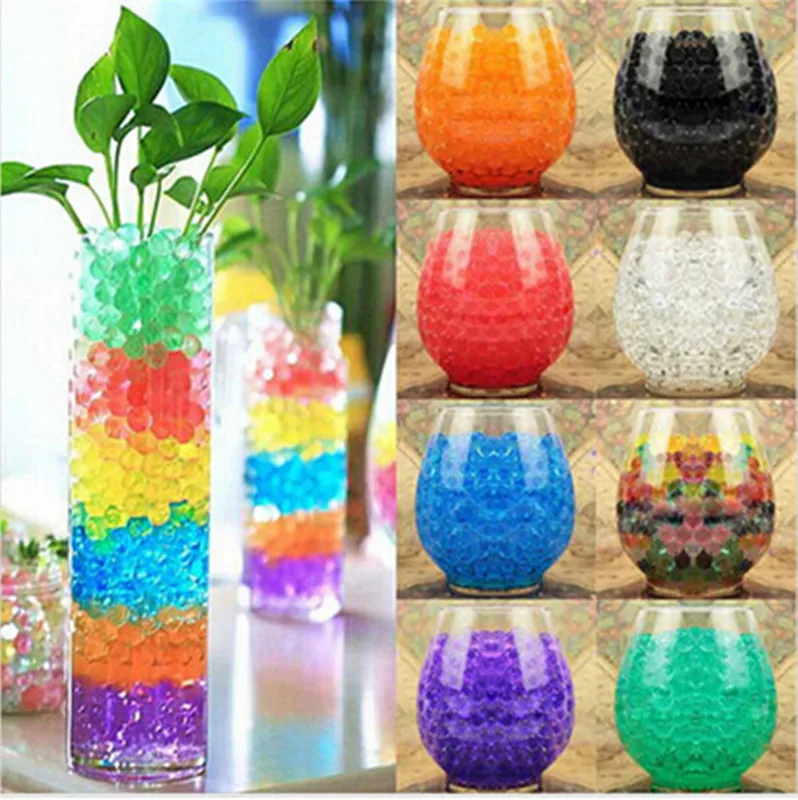 

New 3000pcs Crystal Mud Soil Water Beads Bio Gel Ball For Flower/Weeding/Decoration