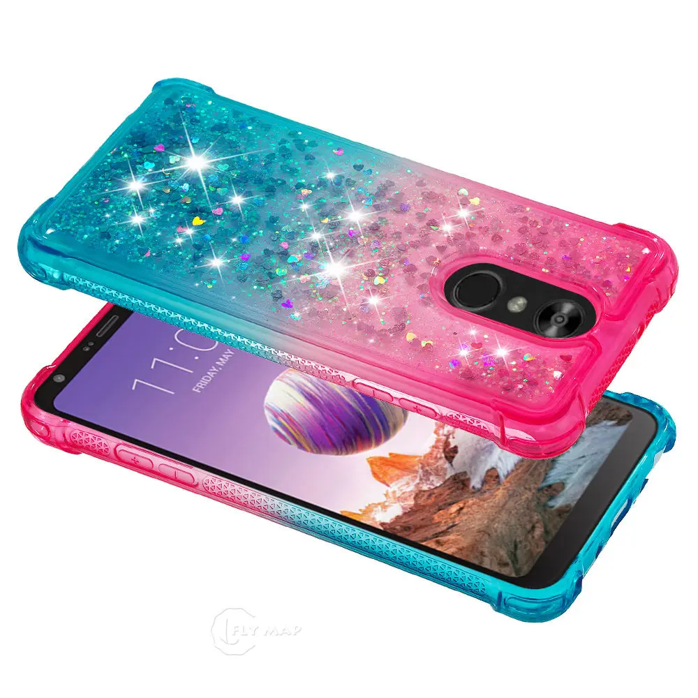 Зыбучий песок чехол для LG Stylo 4 Stylo4 оболочка Q stylo + Plus Защитная крышка телефона Капа