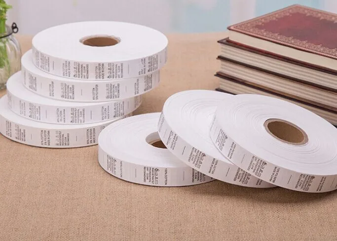 Этикетки с нанесением логотипа на заказ белая лента покрытием этикетки размеров