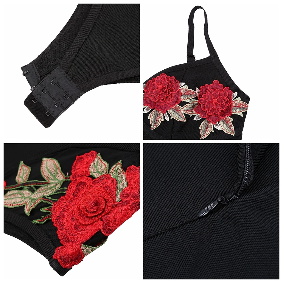 ArtSu 2018 летняя пляжная одежда бандажные боди с цветочной вышивкой сексуальные