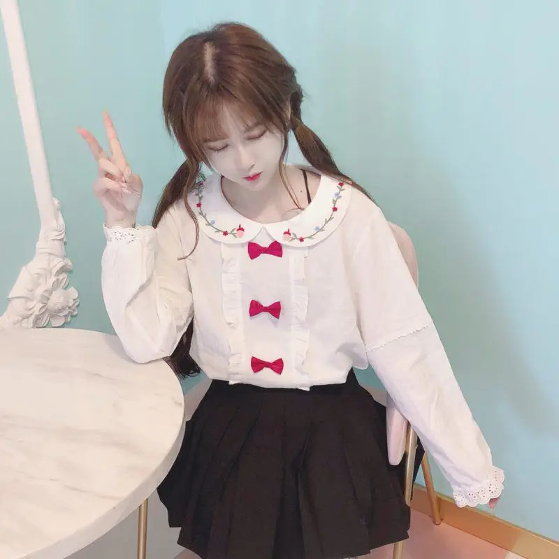2019 Демисезонный для девочек в стиле &quotЛолита&quot аккуратный милый бант на