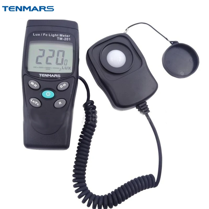 ЖК-дисплей TENMARS TM-201 1/2 цифровой Luxmeter измеритель освещения Тестер Освещения |
