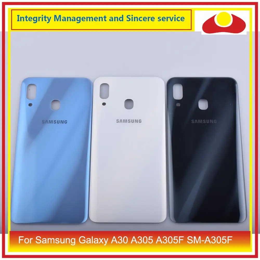 10 шт./лот для Samsung Galaxy A30 A305 A305F SM корпус батарейного отсека заднее стекло Крышка