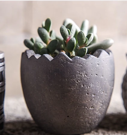 

Mold Silicone Succulent Plants Mini Pots Candle Mold Eggshell Shape Concrete Mould Vase Molds Silica Gel Retro Thumb Basin 3D