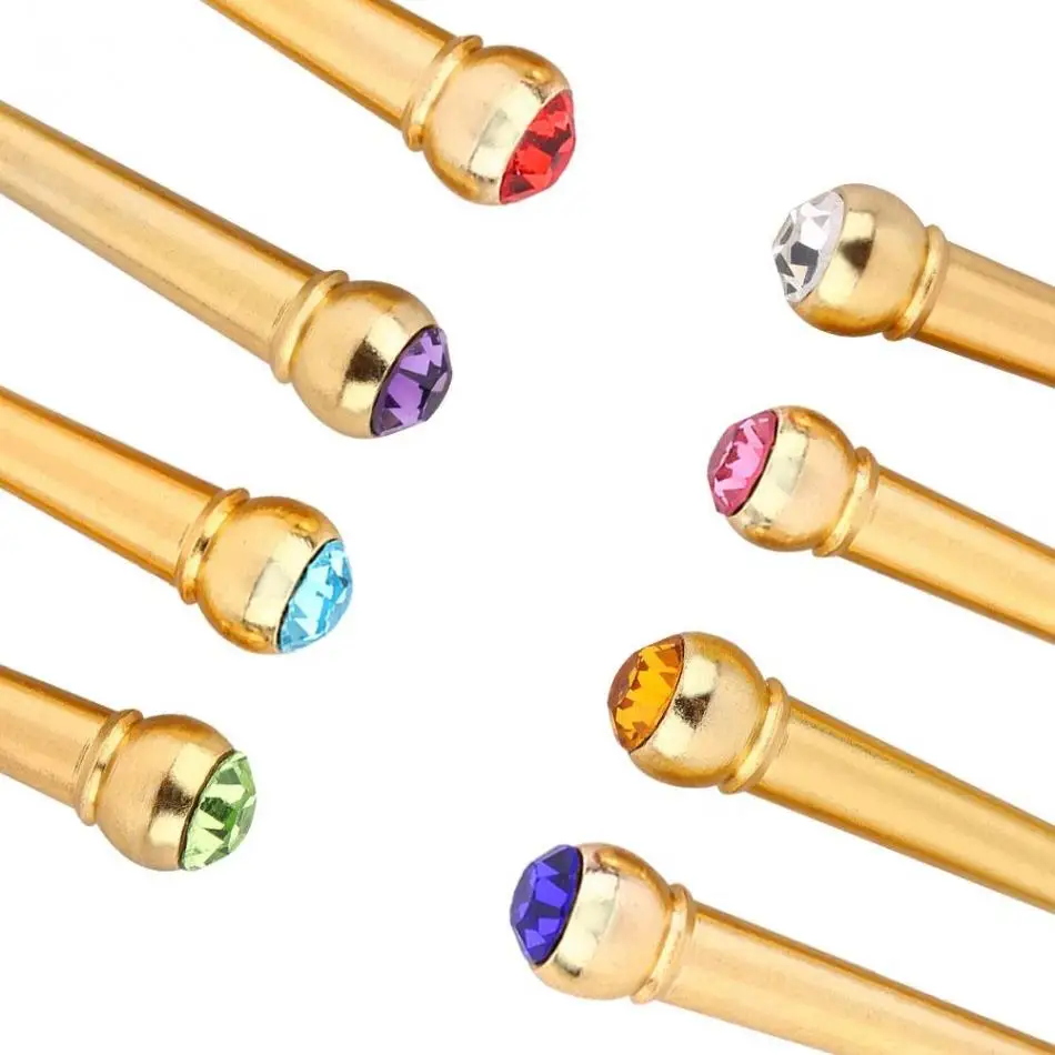 6 шт Гитара для порожка латунь гитары шпильки с украшением в виде кристаллов