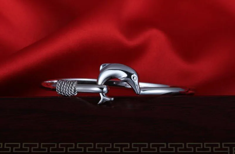 Новинка 2017 Браслет манжета в виде дельфина браслеты модные ювелирные изделия для