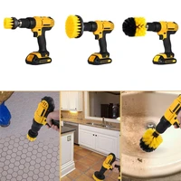 3pcsset cleaning brush electric drill kit power scrub brush attachment for cleaning car tires kitchen bathroom seat carpet mat