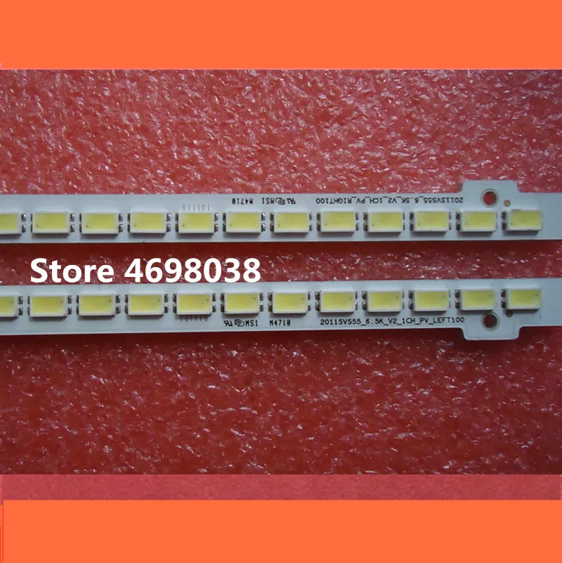 Новинка 2 шт./лот 100LED 68 см Светодиодная лента 2011SVS55 FHD-5K6K правая левая для UA55D6600WJ