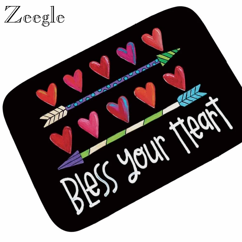 

Zeegle 3D Printed Door Mat Home Decoration Floor Mat Non-slip Absorbent Bath Mat Soft and Comfortable Flannel Rug