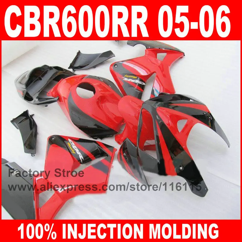 Пластиковые литья под давлением для HONDA CBR600RR обтекатели комплект 2005 2006 CBR 600 RR 05 06