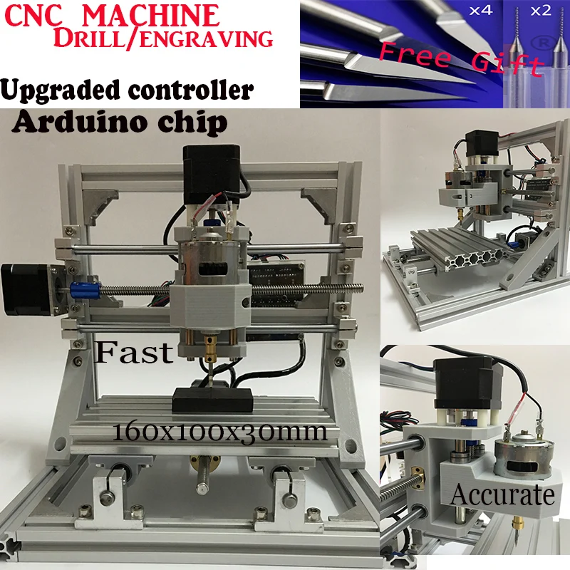 1610 ЧПУ гравировальный станок + 3000 МВт лазер PCB фрезерный с для резьбы по дереву
