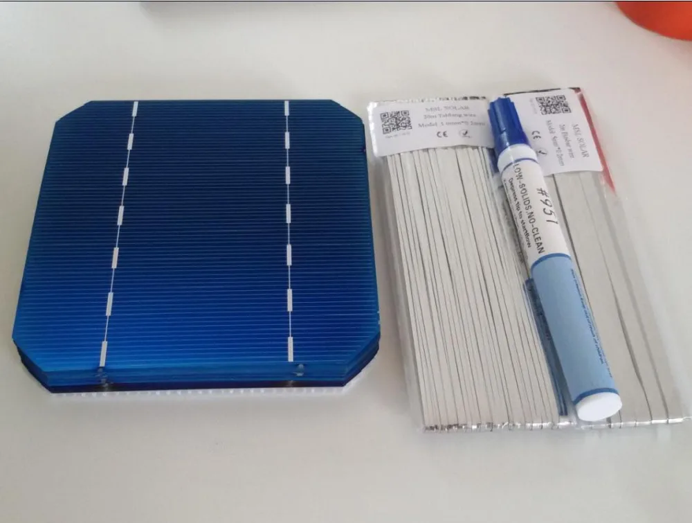 MSL DIY 100 Вт комплект солнечной панели 40 шт. монокристаллический солнечный элемент 5x5 класс A с 20 м табинг провод 2 м бусбар 1 шт. флюс ручка