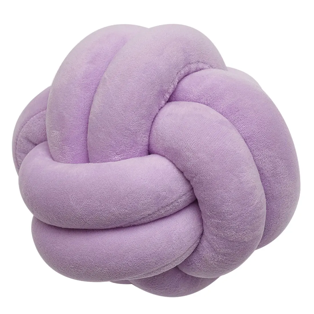 Purple 18cm Цветная теплая подушка в скандинавском стиле, подушечка в форме шарика, подушка с узлом, одноцветная детская подушка для спокойного сна, мягкие куклы для детей и взрослых, декор для спальни - Цвет: Purple 18cm