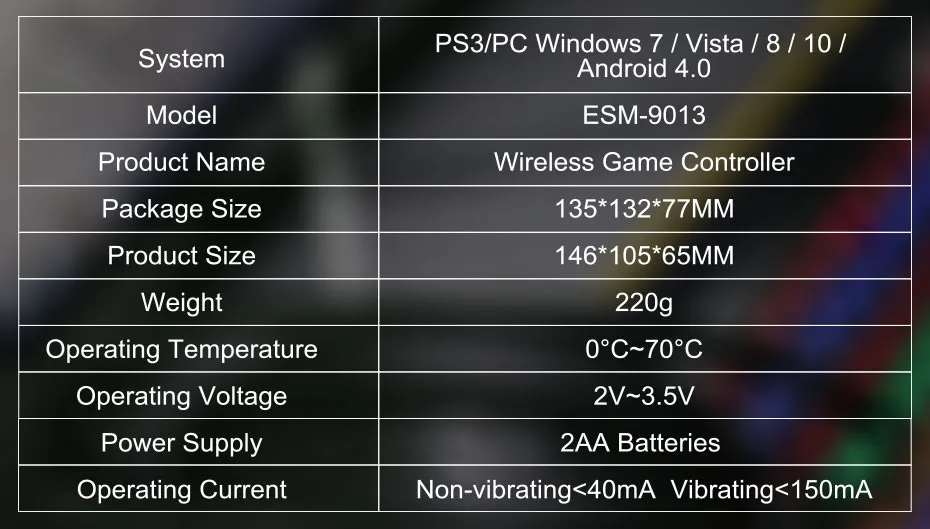 EasySMX ESM-9013 Беспроводной геймпад Джойстик для ПК PS3 ТВ коробки Андроид-смартфона Контроллер с кнопкой TURBO