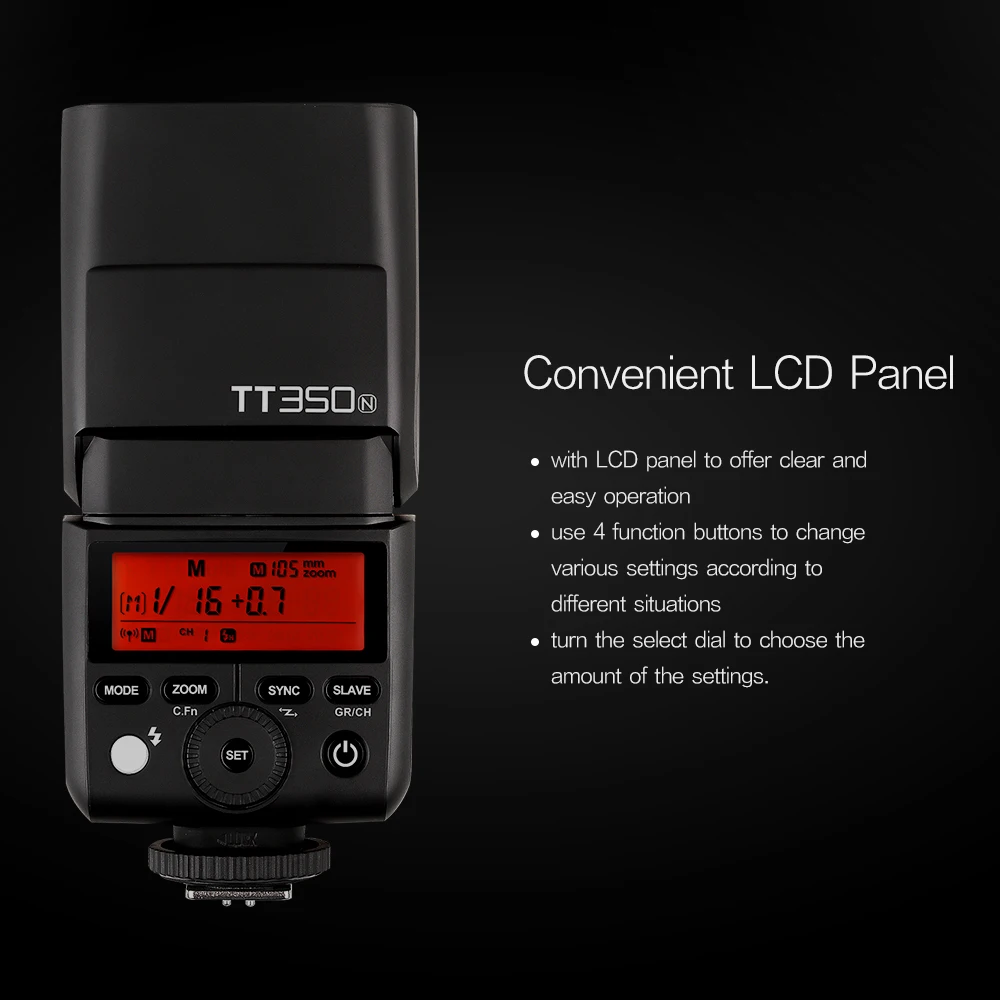 Мини-вспышка Godox TT350N 2 4G TTL HSS с триггерным передатчиком Xpro-N для Nikon | Электроника