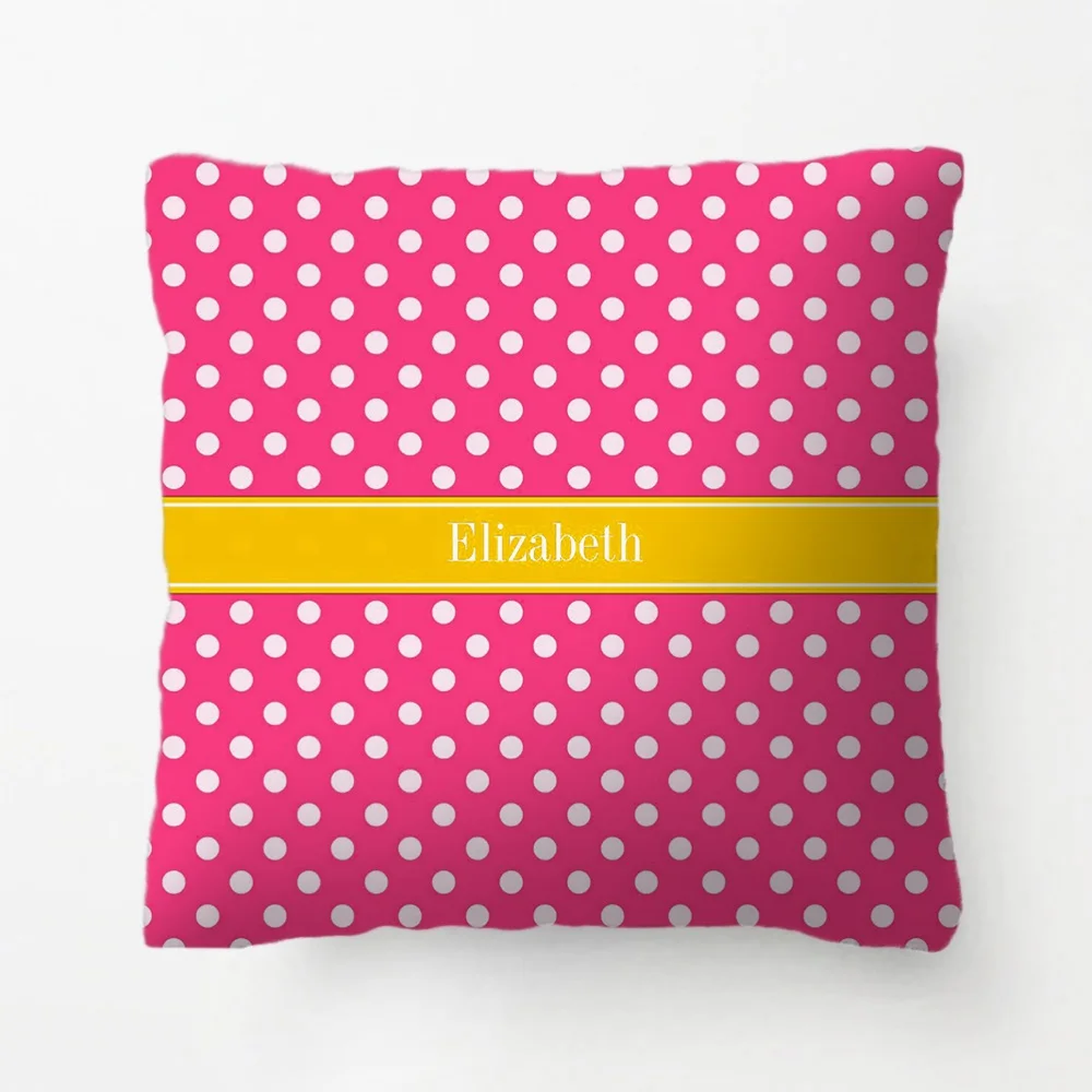 Кораллово-красный белый в горошек известь зеленая название монограмма