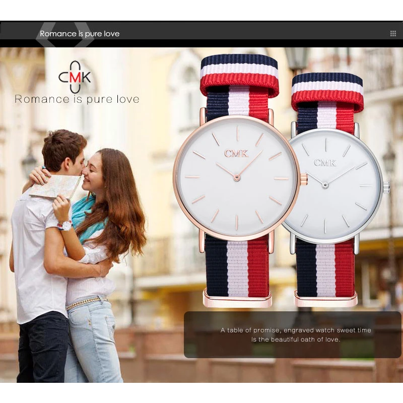 Брендовые Роскошные ультратонкие часы мужские модные повседневные спортивные женские нейлоновый ремешок 10