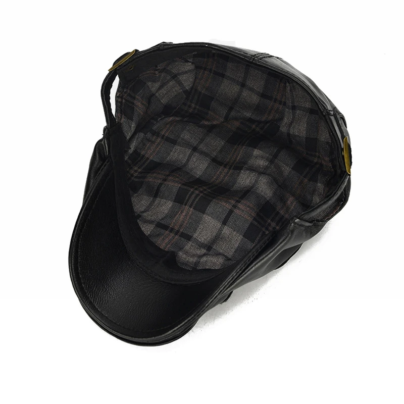 [NORTHWOOD] Высокое качество Овчина натуральная кожа берет шапка зимняя Boina Masculina