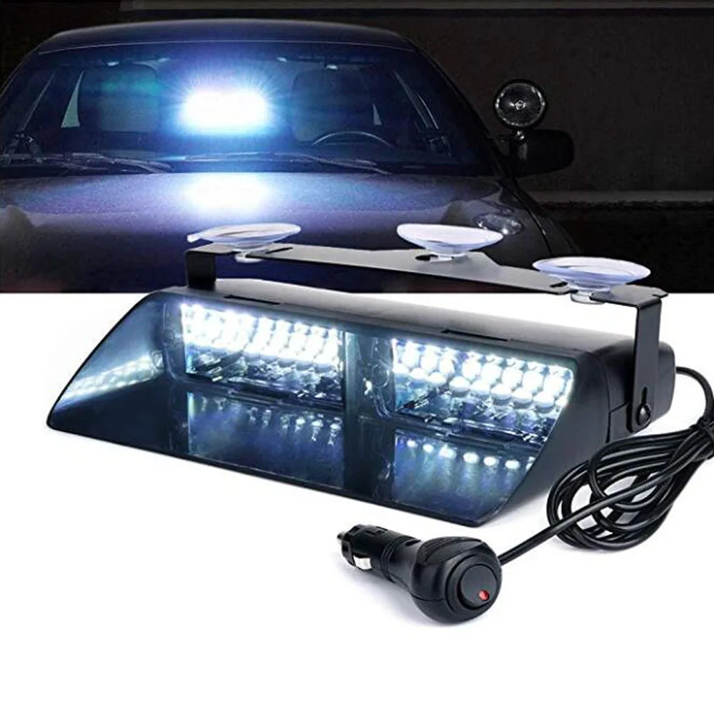 DC 12V Car Truck Emergency Flasher Dash Strobe Warning Light Daytime Running Flash LED Police Lights 16 LEDs 18 Flashing Modes | Автомобили